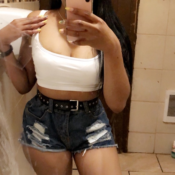 White Crop Top - Picture 2 of 2